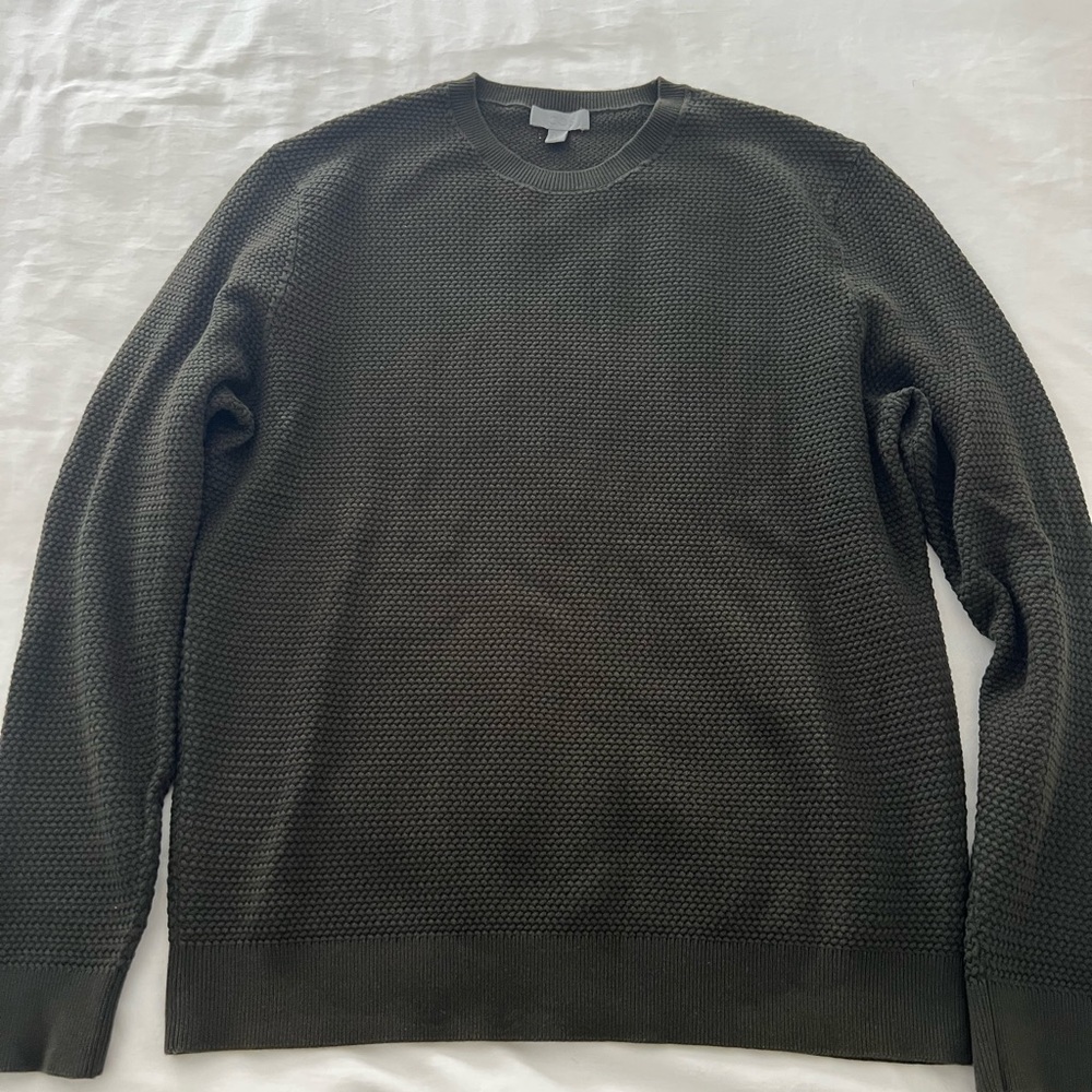 COS Green Crewneck Sweater Timeless Design